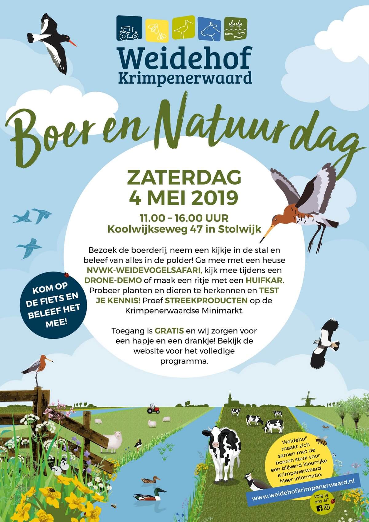 Weidehof Boer en Natuurdag zaterdag 4 mei 2019